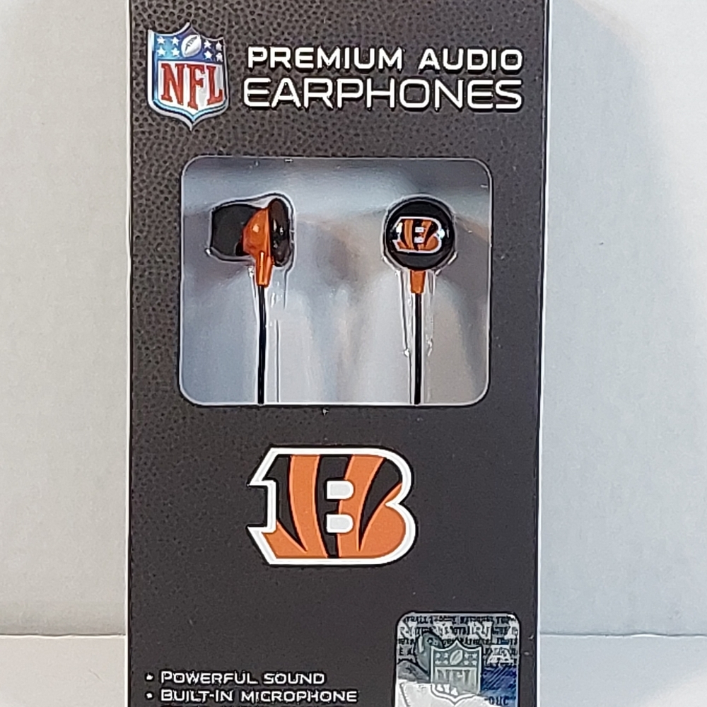 NFL Premium Audio Earphones Cincinnati Bengals